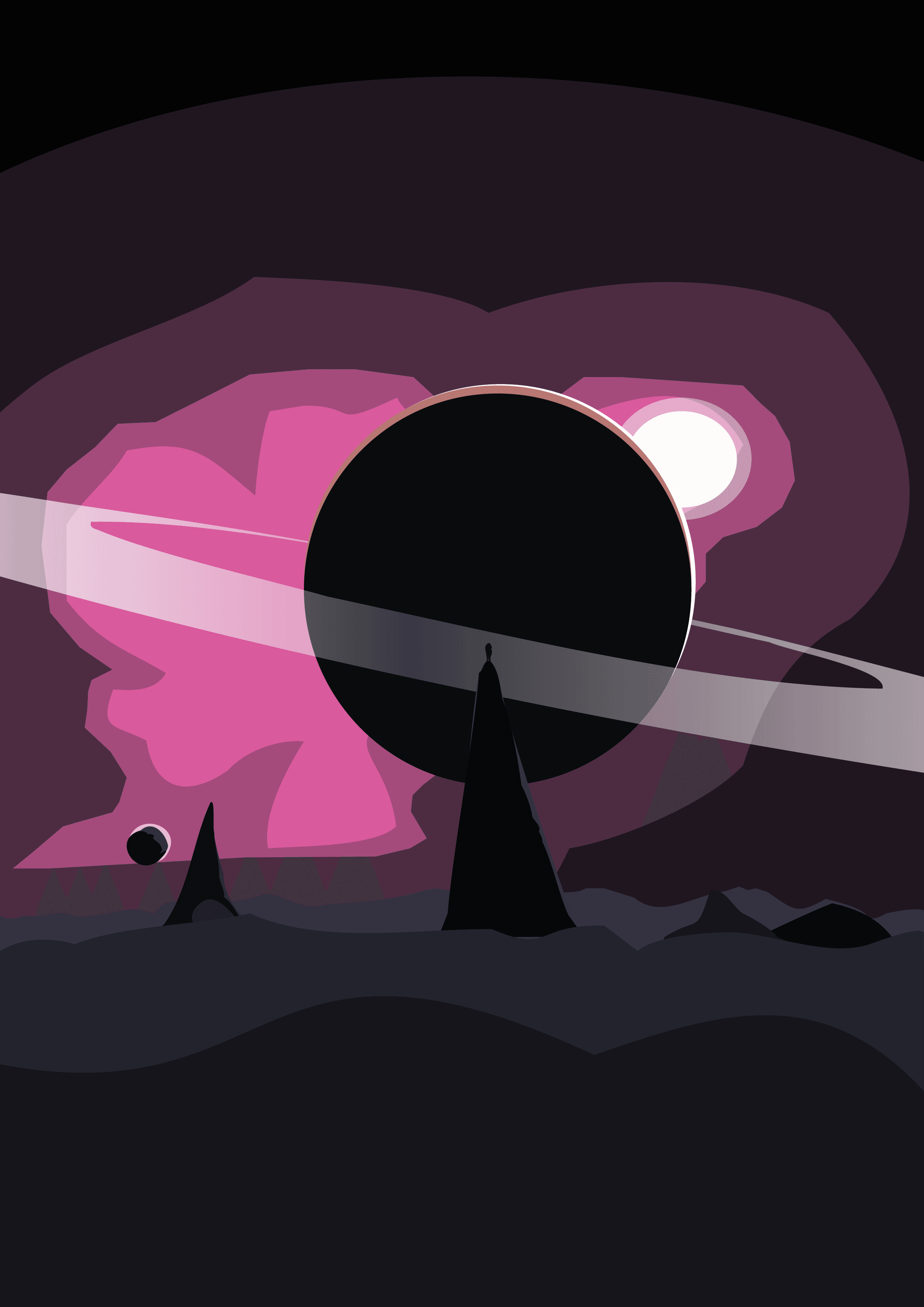 Pink Eclipse Poster